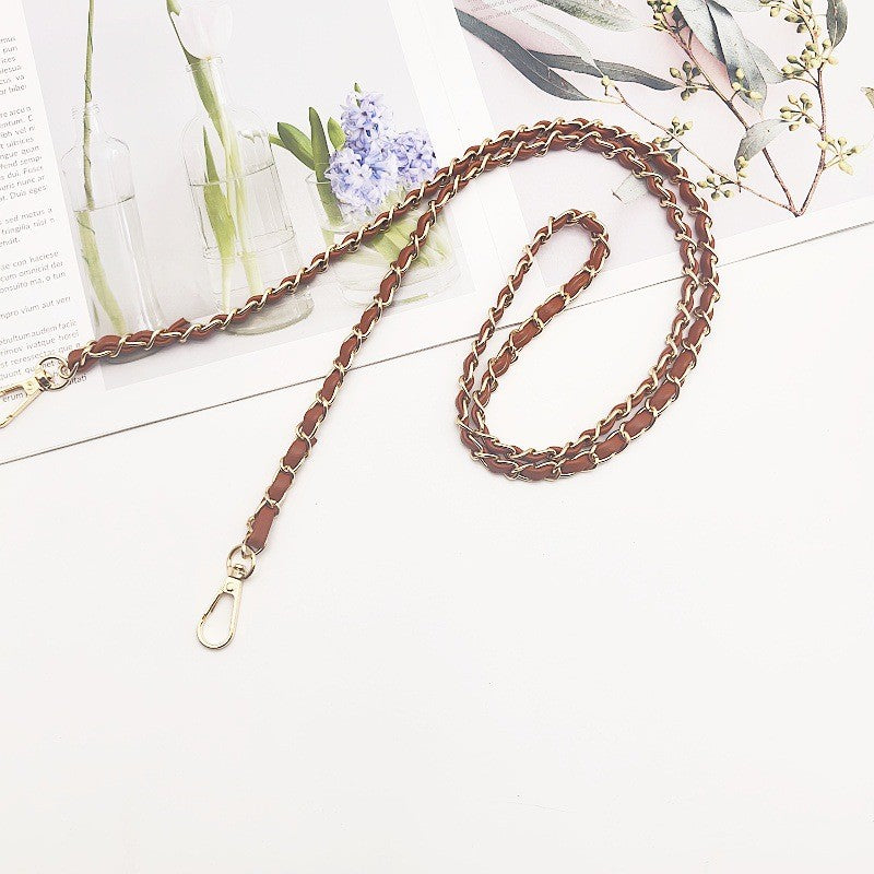 120cm- PU Leather Woven Chain Strap | Crossbody Bag Chain Replacement | Tali / Rantai Bag | Handbag Sling Bag Strap