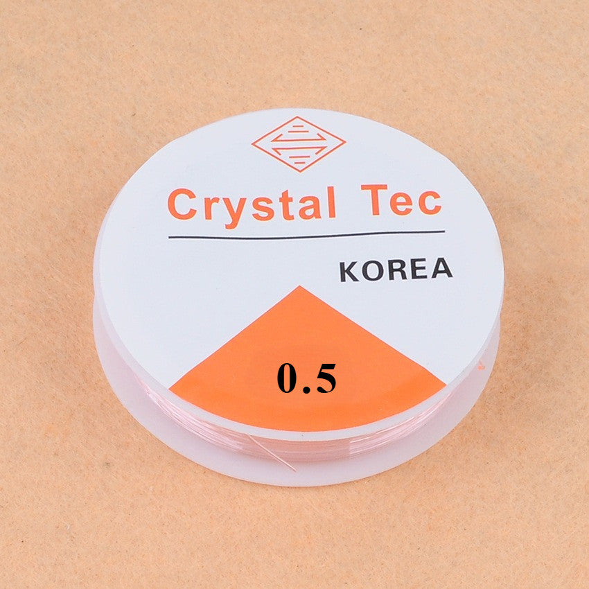 Transparent Elastic Crystal Beading Cord | DIY Jewelry String | Stretch Bead Cord for Bracelets & Necklaces | 0.4–1.0 mm