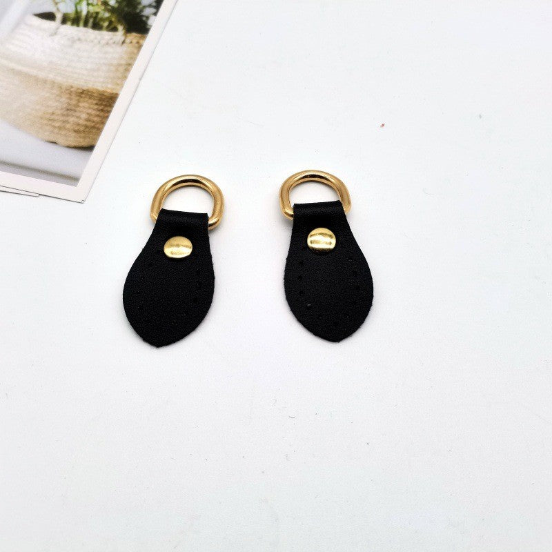 PU Leather D-Ring Strap Connector (Pair) | DIY Bag Hardware | Sew-On Bag Loop | Tali Beg Aksesori