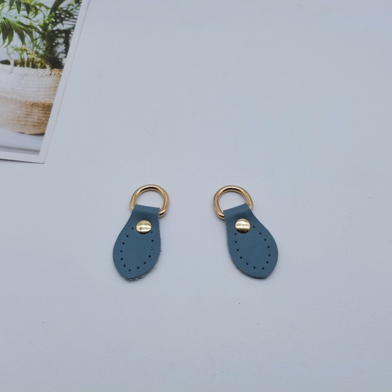 PU Leather D-Ring Strap Connector (Pair) | DIY Bag Hardware | Sew-On Bag Loop | Tali Beg Aksesori