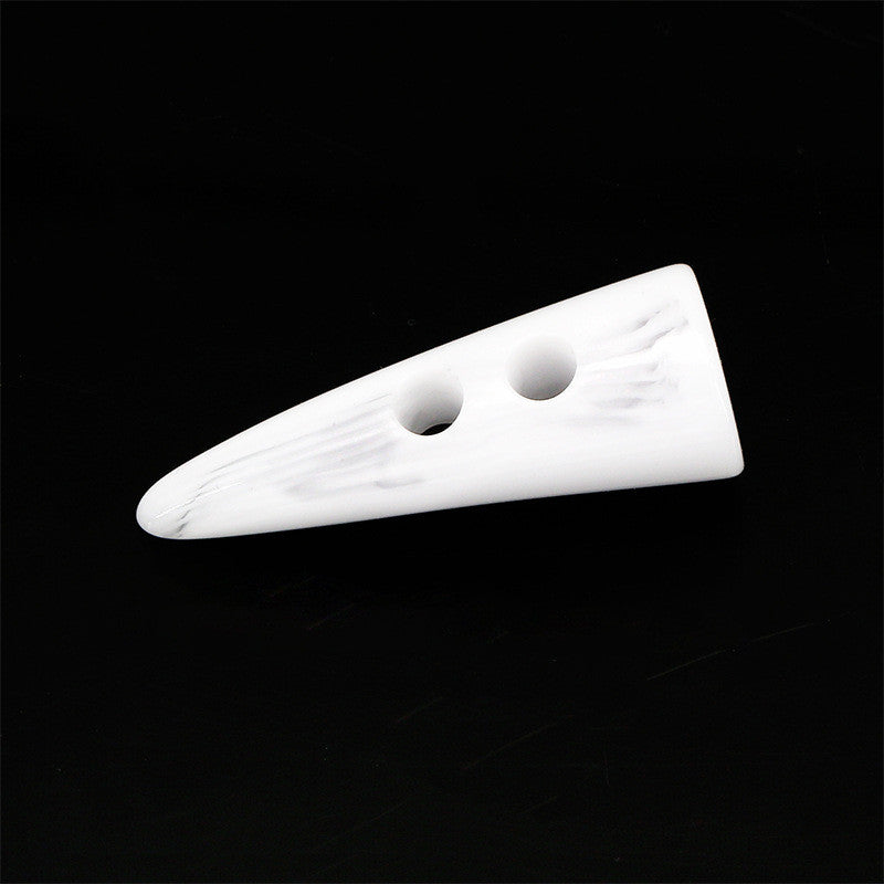 1pc - Resin Faux Horn Toggle Button for Wool Coat & Trench Coat | Button for Bag | Cow Horn Shaped Button