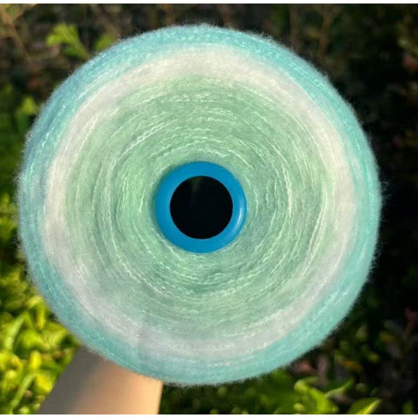 500g- Gradient Cake Yarn 3ply Soft Velvet Yarn for DIY Crochet Blankets, Shawls & Scarves | Benang Kait 渐变七星毯子3股优鹿绒毛线