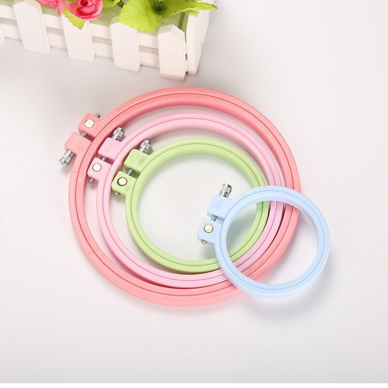 Adjustable Embroidery Hoop | Candy Color ABS Cross Stitch Hoop | Bingkai Sulaman / Aksesori Sulaman | Plastic Hoop