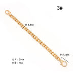 20cm Metal Bag Chain Extender | Replacement Strap Extension for Handbags | Adjustable Length Add-On Chain