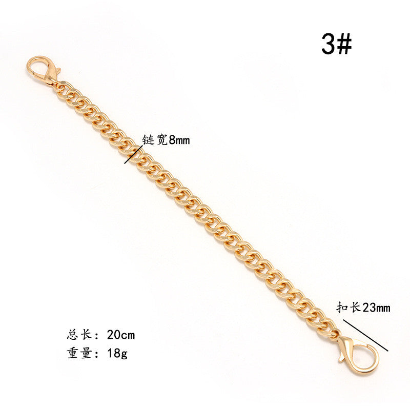 20cm Metal Bag Chain Extender | Replacement Strap Extension for Handbags | Adjustable Length Add-On Chain