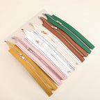 28cm PU Leather Zipper for crochet Bag- Woven Bag Hardware Sewing PU Leather Zipper