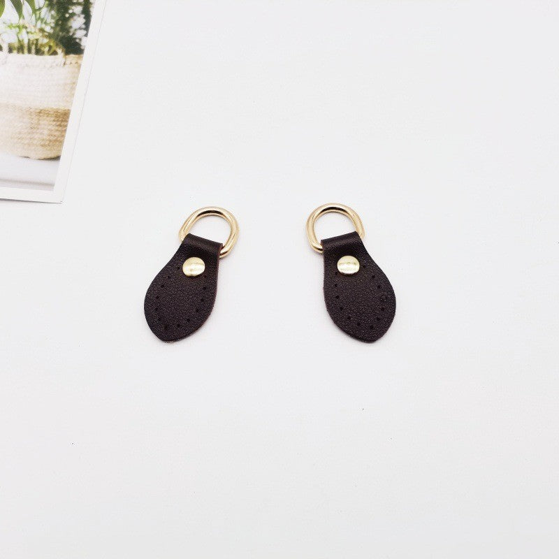 PU Leather D-Ring Strap Connector (Pair) | DIY Bag Hardware | Sew-On Bag Loop | Tali Beg Aksesori